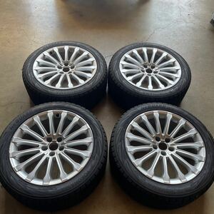 ほぼ新品　イボ付き 2022年製 アウディ　A8 255/45R19 スタッドレス　4本 ヨコハマ 9J オフセット33 112 5H ハブ径66mm 良品　中古タイヤ