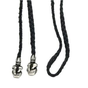 クロムハーツ Chrome Hearts LEATHER BRAID/リップアンドタンレザーブレード シルバーネックレス 中古 GZ11