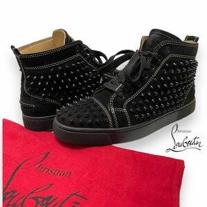 正規品 Christian Louboutin Louis Spikes クリスチャン ルブタン ルイス スパイク スエードレザー ハイカット スニーカー シューズ 39