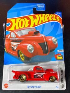 ホットウィール HOTWHEELS 40 FORD PICKUP フォード ピックアップ 赤 USカード