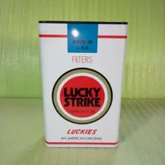 ラッキーストライク　Lucky Strike　灰皿　缶　※蓋は付いていません