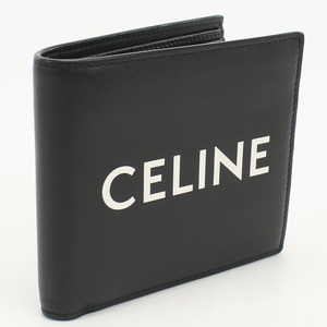 中古良品CELINE バイフォールド カーフ 10C87 3DME 38SI ブラック ランク：A us-2