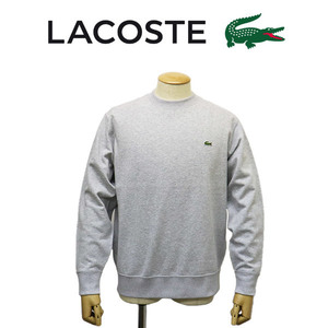 LACOSTE (ラコステ) SH6913 クルーネックスウェット ロングスリーブトレーナー LC325 CCAグレー 4-M