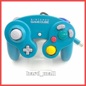 【美品】純正品 任天堂 ゲームキューブ コントローラー DOL-003 エメラルドブルー Nintendo GameCube Official Controller emerald blue Z