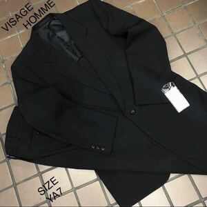 ★ 新品★未使用【クリアランスセール実施中】VISAGE HOMMEフォーマル礼服/1釦シングルスーツ上下セット/サイズYA7/冠婚・葬祭/ビンテージ