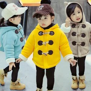 ダッフル キッズアウター キッズコート グリーン 90cm くま うさぎ アウター コート 子供服 女の子 プレゼント クリスマス 北欧 スター 星