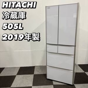 HITACHI 冷蔵庫 R-XG51J 505L 2019年製 家電 Oc095 6ドア HITACHI 冷蔵庫 観音開き