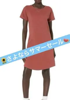 ‼️夏物激安セール中‼️Tシャツワンピース クルーネック コットン