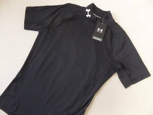 UNDER ARMOUR アンダーアーマー HEATGEAR ハイネック半袖コンプレッションシャツ　XL　黒　③