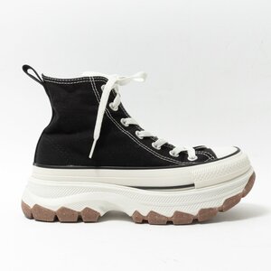 【1円スタート】converse コンバース 1SD662 ALL STAR TREKWAVE トレックウェーブ ハイカットシューズ 靴 厚底 ブラック 23cm キャンバス