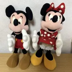 東京ディズニーランド　ミッキー&ミニー ヴィンテージぬいぐるみ 人形 昭和レトロ