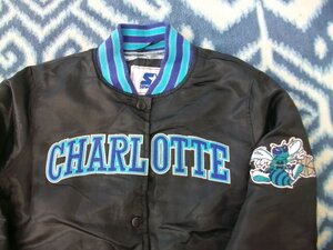 シャーロット ホーネッツ 黒ジャンパー 極美品 表記M Charlotte Hornets NBA STARTER製 スターター