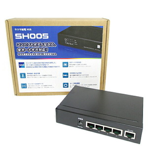 【美品】【中古】saxa サクサ 給電HUB SH005 PoEハブ 5port