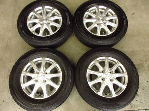 ZERA １３インチ4J+42 PCD100/4H 155/80R13 ダンロップDSX-2 2013年製 センター溝5mm 中古４本セット