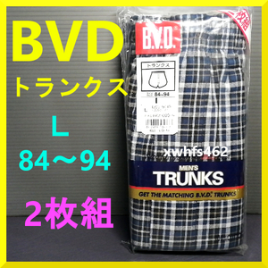 新品即決 B.V.D トランクス NEW GOLD L84～94 2枚組 綿100％ BVD メンズ ボーイズ 男性 下着 肌着 パンツ 中学生 高校生 大学生 成人 zak