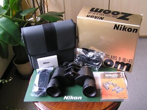 Nikon双眼鏡 BINOCULARS 8~16×40 zoom made in Japan　　石川県発、ご支援お願い致します