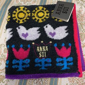 ANNA SUI アナスイ タオルハンカチ ブラック 未使用B