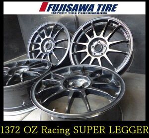 【1372】T3108034◆OZ Racing SUPER LEGGER◆17x7J 5穴 PCD100 +48◆4本◆ プリウス インプレッサ カローラスポーツ ウィッシュ 86 など