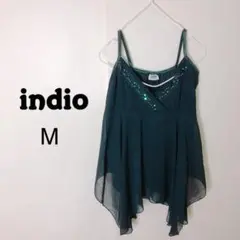 最終値下げ❣️●indio ビーズ 付き　キャミソール オーガンジー