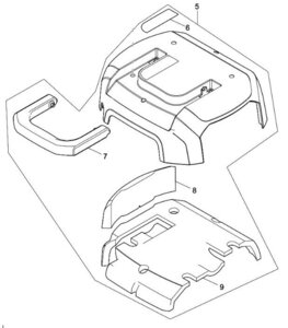 マキタ makita 集じん機 VC2500 用 カウリングコンプリート 144623-5 集塵 集塵機 集じん機 修理 部品 パーツ 掃除機 クリーナー