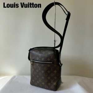 ★50 高級 Louis Vuitton ルイヴィトン トーレス モノグラム マカサー 斜め掛け レザー 総柄 LV メンズ カメラ ショルダー バッグ 鞄