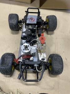 (M4#)京商 KYOSHO エンジンラジコン アルミシャーシ4WD 現状中古品