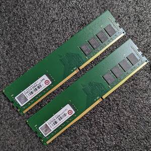 【中古】DDR4メモリ 8GB(4GB2枚組) Transcend TS512MLH64V4H [DDR4-2400 PC4-19200]