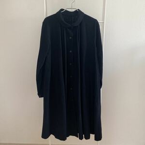nest robe ネストローブ コート ロングシャツ型 ウール カシミヤ 黒