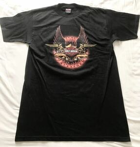 レア HARLEY DAVIDSON ハーレー ダビッドソン Tシャツ XL 両面プリント 東京 日本 FURY UNLEASHED 炎 漢字