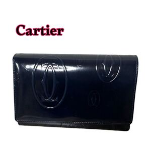 未使用 希少 Cartier カルティエ ハッピーバースデー 財布 パテント