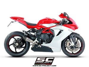 【国内在庫】SC-PROJECT SCプロジェクト S1サイレンサー & ″S″字 フルチタンリンクパイプ MV AGUSTA F3 675 / 800 / ROSSO MVアグスタ ★