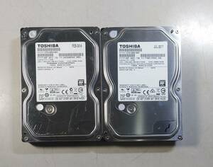 KN4320 【中古品】 TOSHIBA DT01ABA100V 1000GB/1TB 3.5インチ内蔵HDD 2個セット