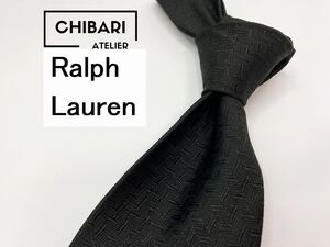 【超美品】Ralph Lauren　ラルフローレン　シャドーレジメンタル柄 ネクタイ 3本以上 送料無料 メンズ ブラック　1204024