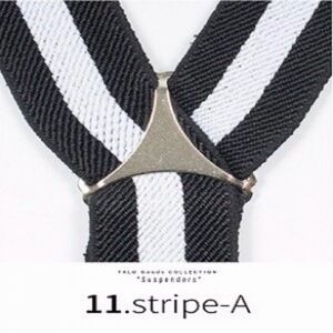 Y字 サスペンダー 吊りバンド　 レディース　メンズ フォーマル カジュアル 11.stripe-A