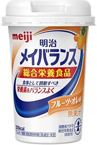 【まとめ買い】明治 メイバランス Miniカップ フルーツ・オレ味 125ml×12本