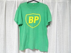 希少 80年代 ビンテージ BP オイル レーシング メカニック 旧車 アメ車 Tシャツ レトロ 昭和 当時物