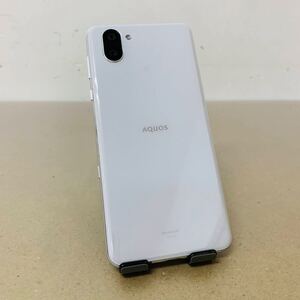 動作良好　初期化済み　SHV44 AQUOS R3 　プラチナホワイト スマホ本体　 SIMロック解除済み　　C1730　　コンパクト発送