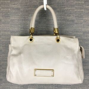 MARC BY MARC JACOBS/マークジェイコブス　レザーハンドバッグ　ベージュ　ロゴ　管NO.B20-14