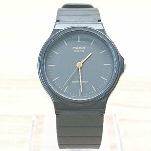 ◇ CASIO カシオ 動作未確認 3針 クォーツ式 ラバーベルト ロゴ 腕時計 ウォッチ ブラック 表記なし レディース メンズ E