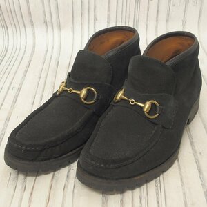 f002 X GUCCI グッチ ホースビット ローファー ショートブーツ 114 0067 40 2/1 E 現状品