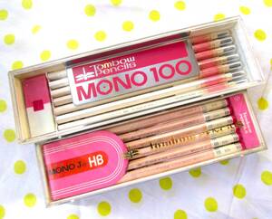 激レア♪昭和レトロ当時物☆MONO100消しゴム付き＆MONO J02☆トンボ鉛筆HBモノ計24本