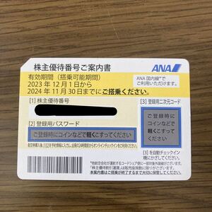 ANA 全日空 　株主優待割引券 2023年12月から2024年11月末まで