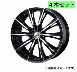 個人宅発送可能 ウエッズ Weds 18X7.0J +47 5穴 PCD100 BKMC ホイール 4本セット LEONIS WX レオニス・ダブルエックス (33896)