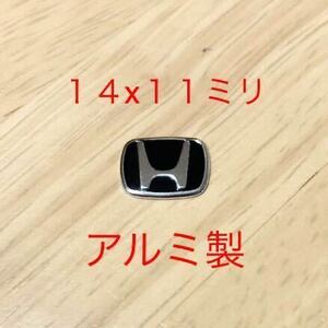 ホンダ 3Dロゴシール １個 アルミ製 エンブレム 14x11ミリ 黒ホンダ キー 鍵穴隠し バイク ホイール タイヤ 175 185 195 205 70 65 60 