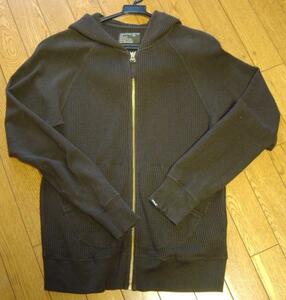 STUSSY THERMALフルZIPパーカー茶ブラウンSサイズ サーマルjacketブルゾンjktステューシー57