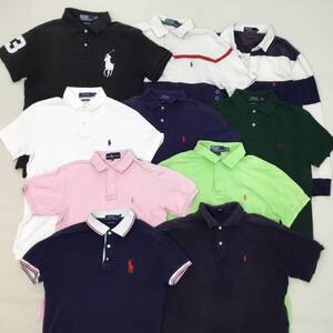 ■ POLO RALPH LAUREN ポロ・ラルフローレン 10点 まとめ売り サイズMIX ポロシャツ トップス 半袖 ビックポニー 刺繍ロゴ 2.42kg