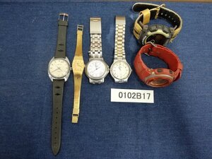 0102B17　腕時計　ジャンク品　おまとめ6点　CASIO G-SHOCK　ORIENT　GUESS など ※動作未確認