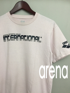 ♪◇ アリーナarena 半袖 Tシャツ M メンズ 水泳 ピンク系