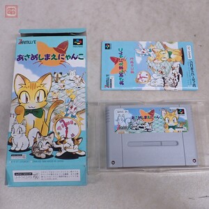 動作保証品 SFC スーパーファミコン あさめしまえにゃんこ ザムス ZAMUSE 箱説付【10