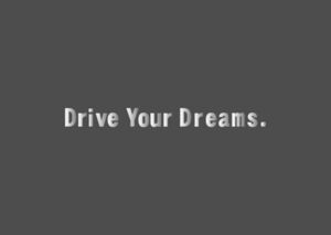 ”Drive your Dreams”　トヨタ　キャッチフレーズ　切り抜きステッカー　シルバー